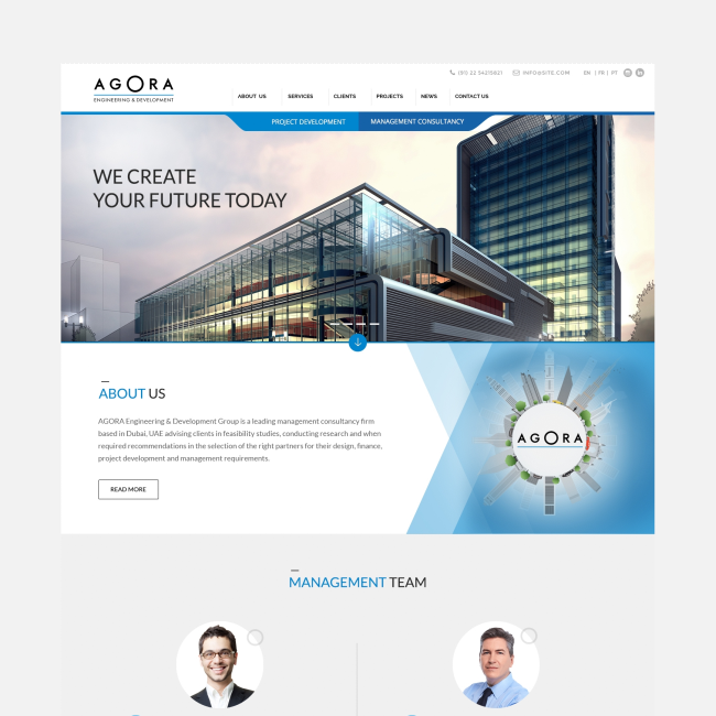 Web UI Design Agora