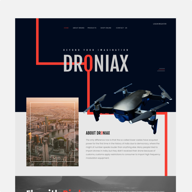 Drone Website UI