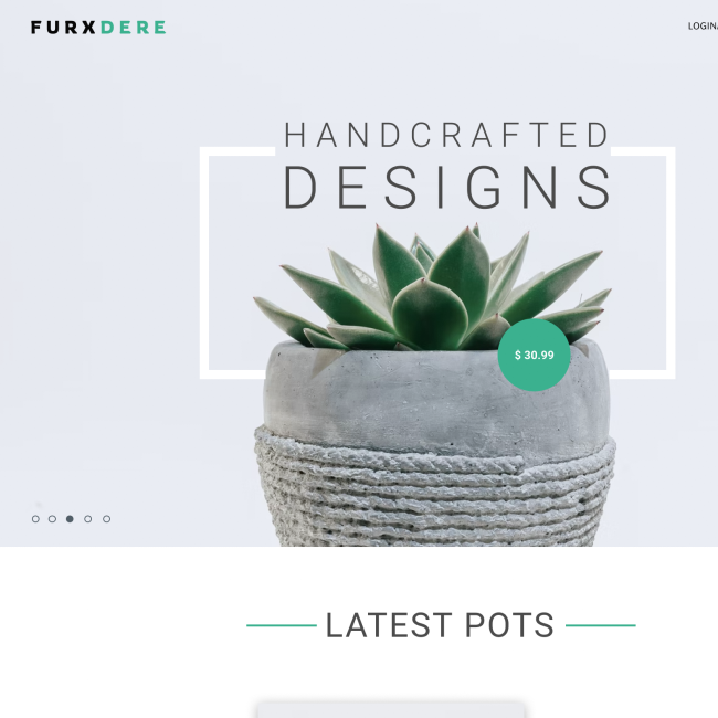 Pot Store Website UI
